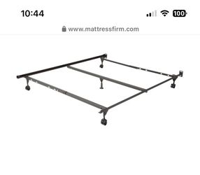 Queen Size Frame With Wheels, Box Spring And mattress.