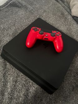 Sony PlayStation 4 Slim with Red Controller