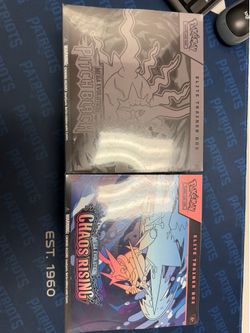 Pokémon TCG Pitch Black and Chaos Rising Elite Trainer Boxes
