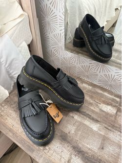 Dr Martins ADRIAN LEATHER PLATFORM TASSEL LOAFERS