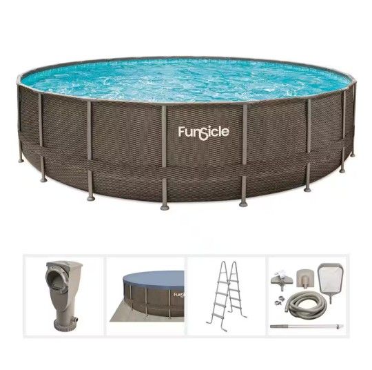 Funsicle 22x52 Oasis Swimming Pool Set - Brown- Brand New In Box.