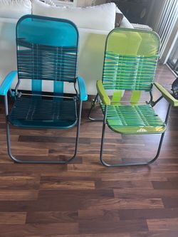 Vintage Jelly Folding Beach Chairs