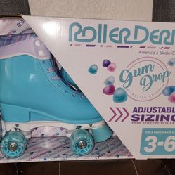 Roller Derby Gumdrop Kids' Adjustable Quad Skate - Mint (3-6)
 K (1
