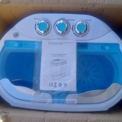  Portable Compact Washing Machine Mini Twin Tub With Dry Spinner 

