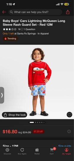 Toddler boys swim suit top and bottom w/ swim diaper included