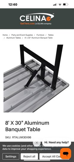 8ft Banquet Tables.  