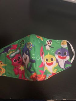Face mask for kids $7 baby shark 🦈