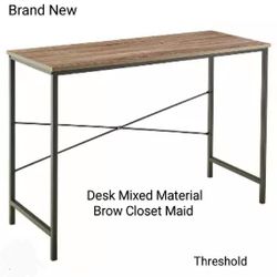 Brand New Threshold Desk Mixed Material Brow Table 