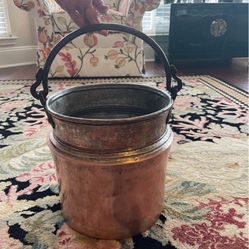 Copper Antique Vintage Cauldron Pot