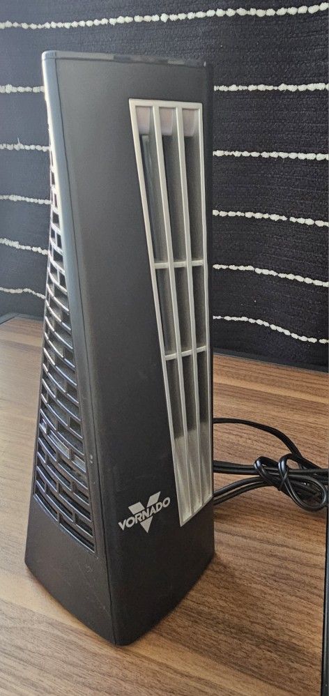 Vornado 2 Speed Oscillating Personal Tower Fan, Black, 11.7x4 Inches