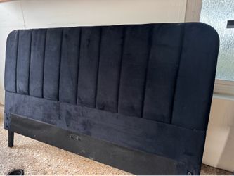 Queen Velvet Bedframe and Headboard