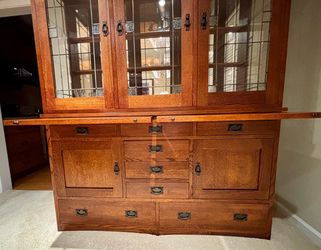 Mission Style Solid Oak Dining Room Set