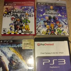 PS3 Games Kingdom Hearts/Final Fantasy/Metalgear