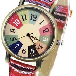 BRAND NEW IN BOX AstraMinds Ladies Watches for Women - Boho Hippie Womens Watches, PU Leather Woven Rainbow Watch  	