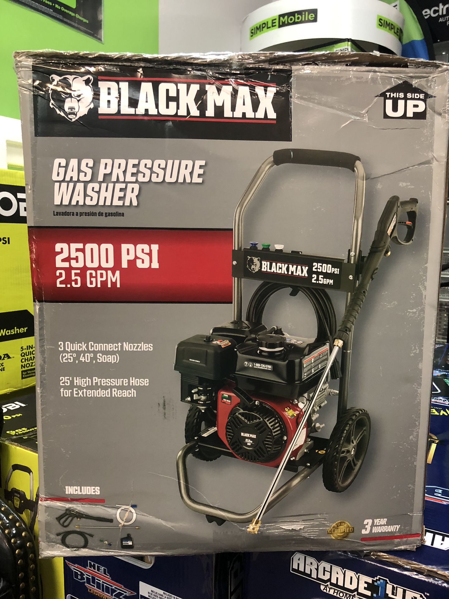 BlackMax 2500 PSi Gas Pressure Washer Model# BM80525VNM New In box 