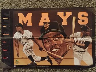 1992 upper deck 34" × 22" willie mays poster
