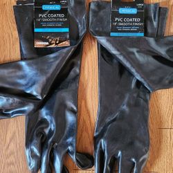 2 Pair NWT Cordova 2 Pair PVC Coated Gloves Cordova  Chemical Resistant Large