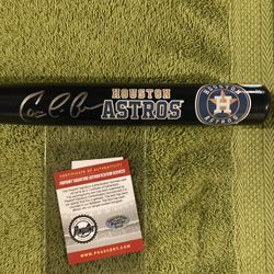Carlos Correa Autographed Mini Bat with COA 