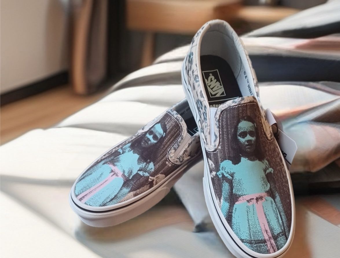 Custom The Shining Vans trainers #horror size ( men’s size 5 ) ( women’s size 6.5 Used Like New