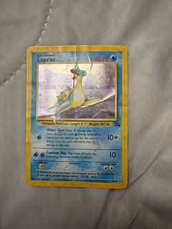 Vintage Pokemon Lapras 10/62 Holo Rare Card *Damage Card