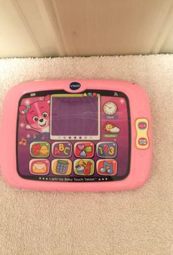Vetch light up baby touch tablet pink