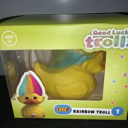 TUBBZ BOXED EDITION Trolls Yellow Rainbow Troll Collectible Duck  Figure JEEP