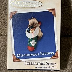 Hallmark 2003 Mischievous Kitten #5 Christmas Ornament 
