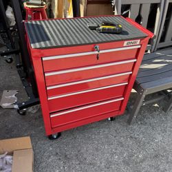 Red Tool Box 5 Drawers Mobile Wheels 