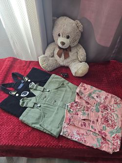 Girls Overall Shorts Bundle Set of 3