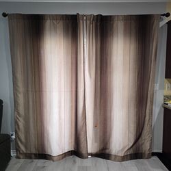 patio sliding door curtain set with rod included.