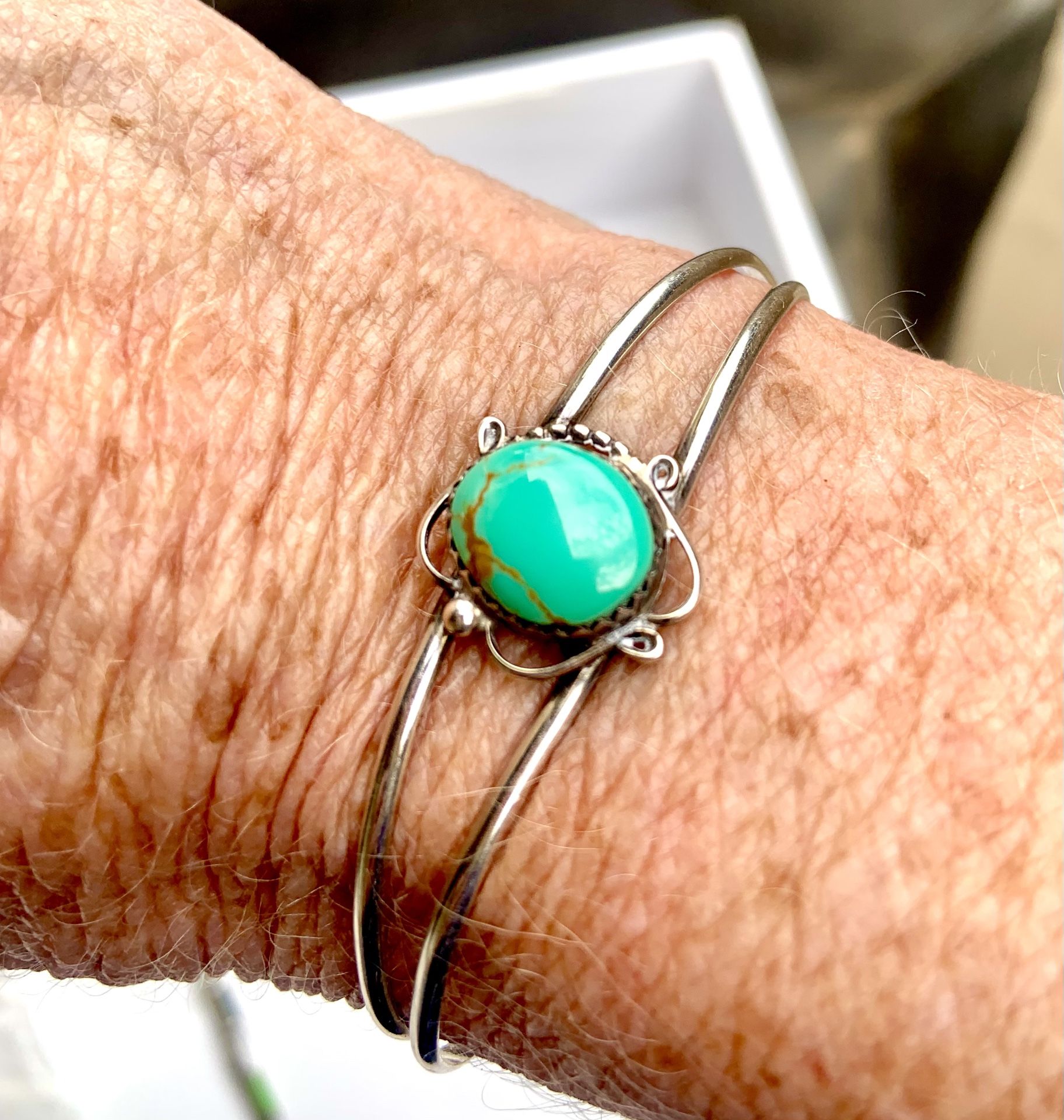 Sterling Silver And Turquoise Cuff