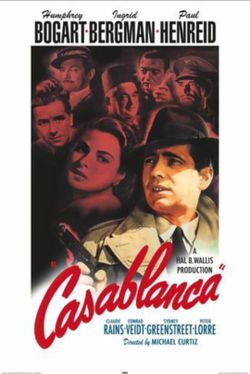 Casablanca Movie Credit Sheet 24in × 36in Wall Poster