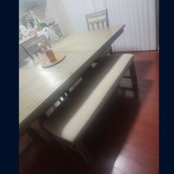 Dining Table With Bench