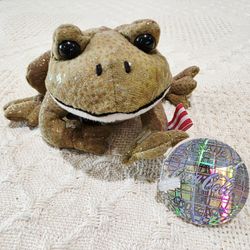 1999 Coca Cola "Hopps" Frog Plush Beanie Toy *Please Read Entire Post