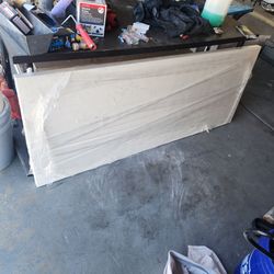Quartz bar top cabinet top finished edges. 24×60