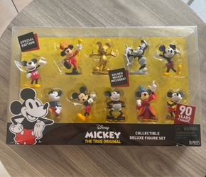 Disney Mickey Mouse 90th Anniversary 10 Figure Set Just Play 3” Collectible