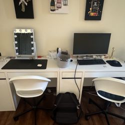 IKEA White Desk And Chair