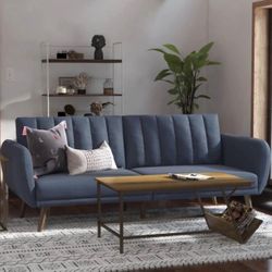Futon, Blue Linen
