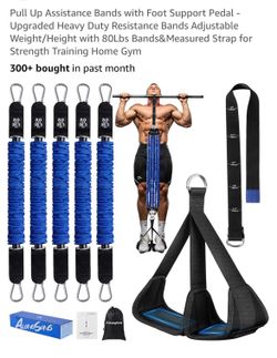 Pull Up Assistance Bands with Foot Support Pedal
