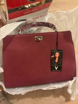 Vanessa Williams Burgundy Structured Handbag