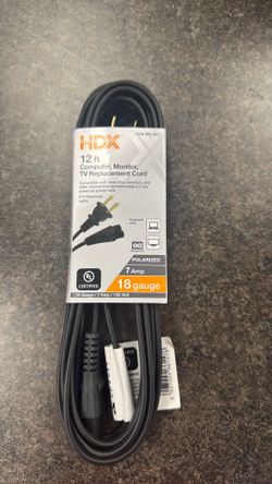 12 ft computer; monitor tv replacement cord