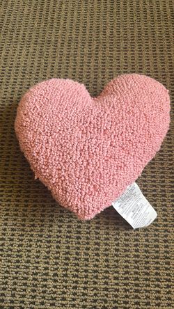 Pink heart shape decor pillow