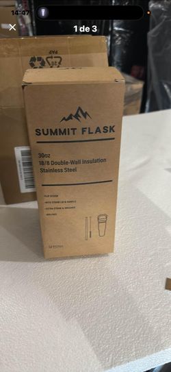 Summit Flask 30 Oz 18/8 Double Wall Insulation Stainless Steel 
