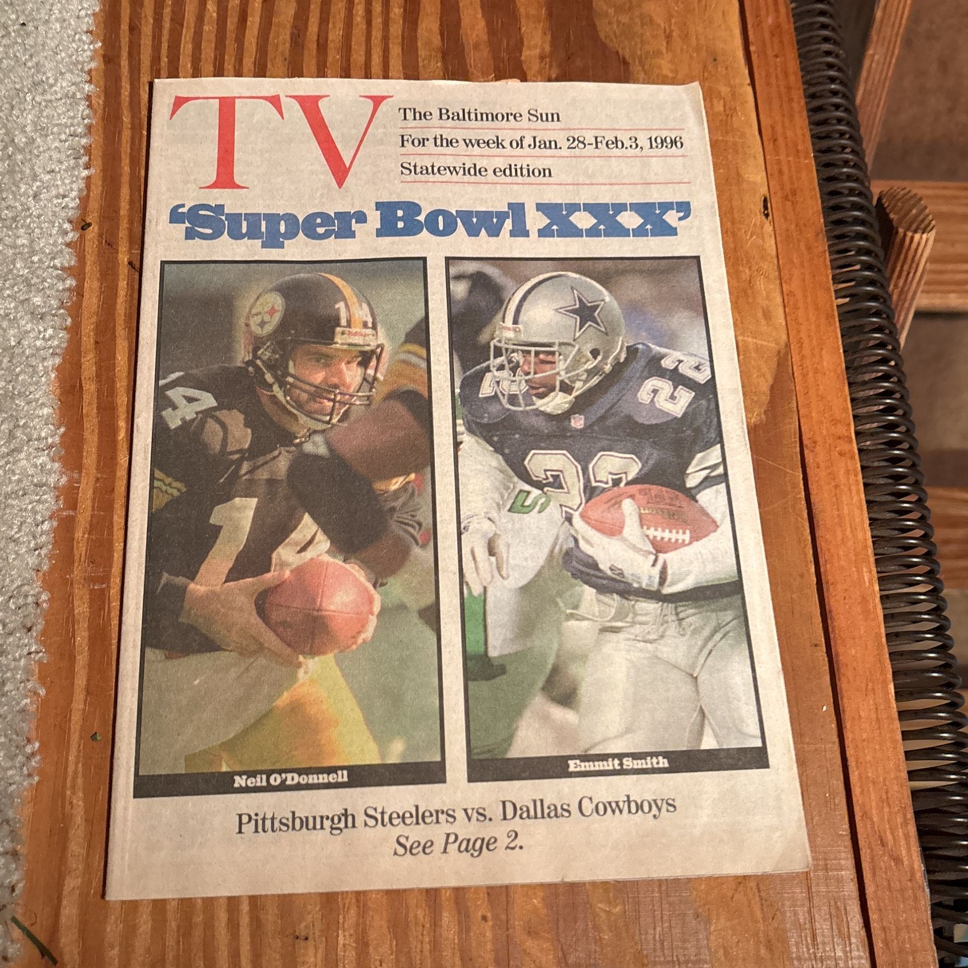 Steelers versus Dallas Cowboys 1996