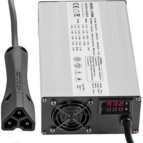 VEVOR 48 Volt 15 Amp Golf Cart Battery Charger with G29 Drive/LED Club Car Battery Charger Aluminum Shell Power Wise for Ez Go Yamaha