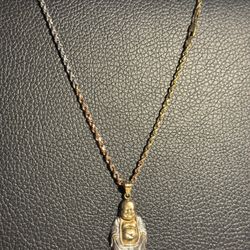 14k gold 3 tone rope chain