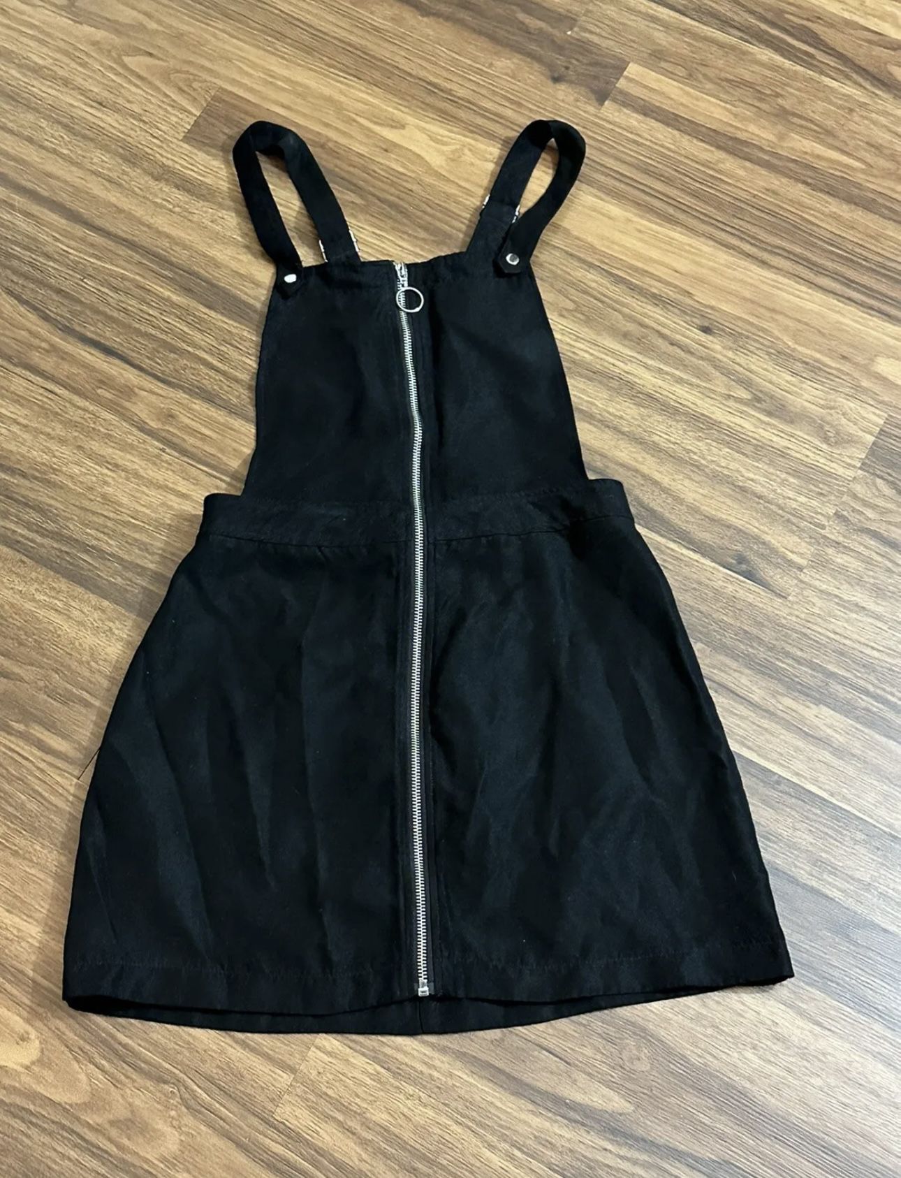Women's H&M Divided Black Jumper Overall Dress Size 4  