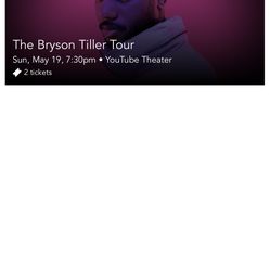 Bryson Tiller Floor GATicket: YouTube Theater Sunday May 19
