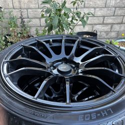 4 WHEELS AND TIRES 18" Fits Honda Civic.  $200 don't have room to store them need to sell ASAP