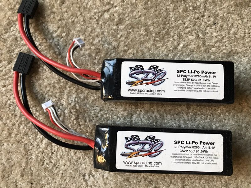 SPC 50C 3S2P 8200mAh 11.1V 91.0Wh LiPo Battery Traxxas Connecter